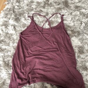 Criss cross maroon cami